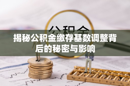 六横揭秘公积金缴存基数调整背后的秘密与影响