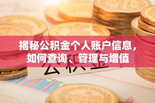 六横揭秘公积金个人账户信息，如何查询、管理与增值