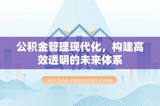 六横公积金管理现代化，构建高效透明的未来体系