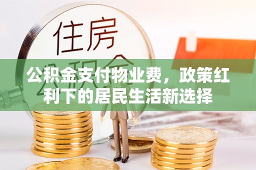 六横公积金支付物业费，政策红利下的居民生活新选择