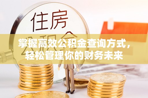 六横掌握高效公积金查询方式，轻松管理你的财务未来