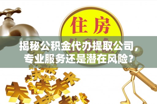 六横揭秘公积金代办提取公司，专业服务还是潜在风险？